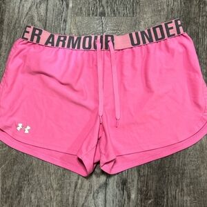 Under Armour Women's Bright Pink Athletic Shorts